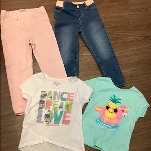 4T Girls Shirts & Pants